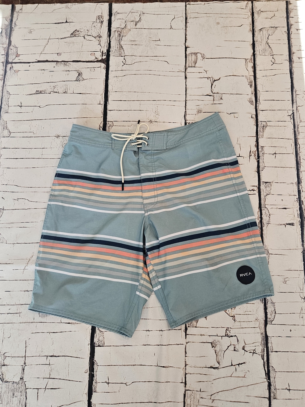 RVCA Nature Striped Board Shorts Swim Trunks 31